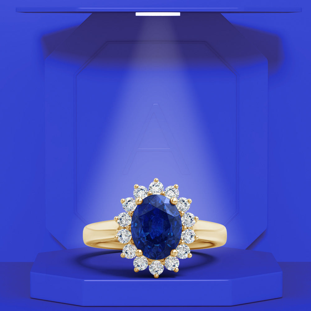 blue sapphire engagement ring