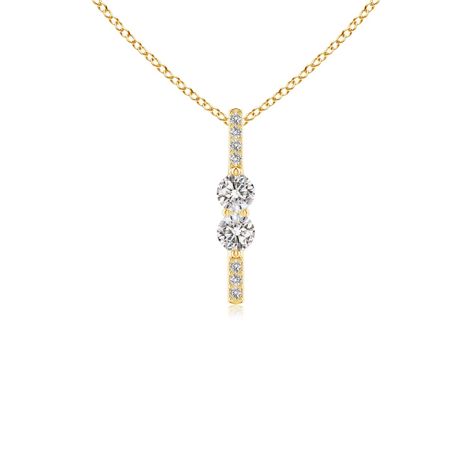 Double Diamond Bar Pendant – Angara